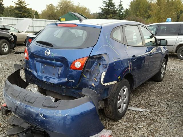 JN8AS58V88W145540 - 2008 NISSAN ROGUE S BLUE photo 4