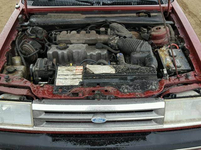 1FAPP37X9JK171498 - 1988 FORD TEMPO LX BURGUNDY photo 7