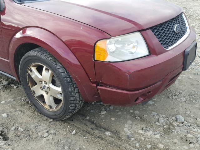 1FMDK06165GA50262 - 2005 FORD FREESTYLE RED photo 9