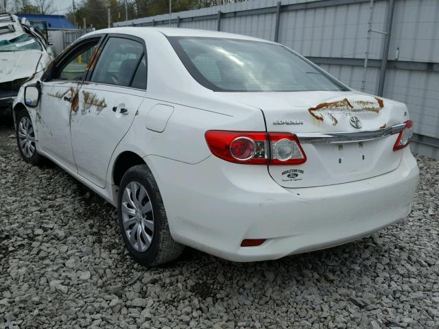 5YFBU4EE3DP161866 - 2013 TOYOTA COROLLA BA WHITE photo 3