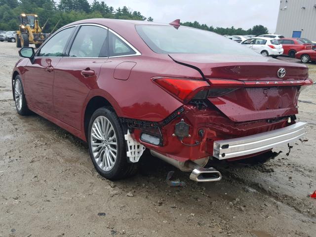 4T1BZ1FB6KU005899 - 2019 TOYOTA AVALON XLE RED photo 3