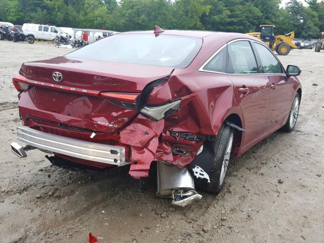 4T1BZ1FB6KU005899 - 2019 TOYOTA AVALON XLE RED photo 4