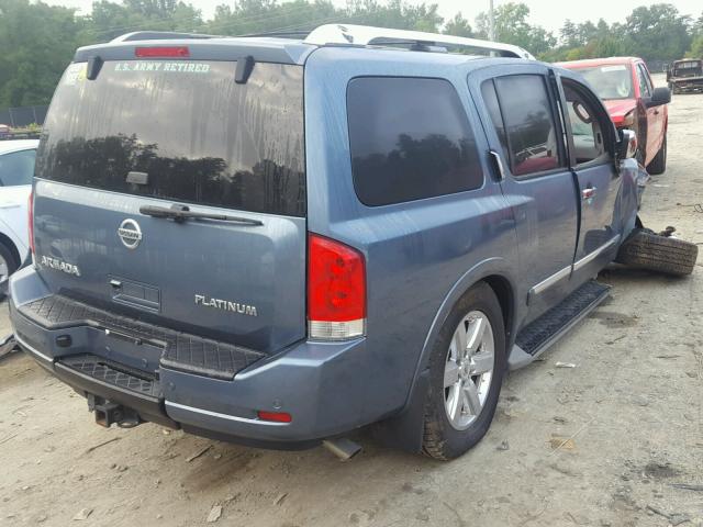 5N1AA0NE4AN609517 - 2010 NISSAN ARMADA PLA BLUE photo 4