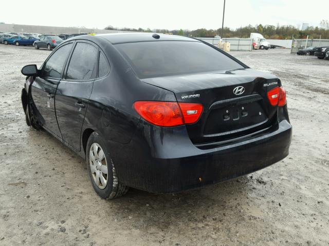 KMHDU46D38U534164 - 2008 HYUNDAI ELANTRA GL BLACK photo 3