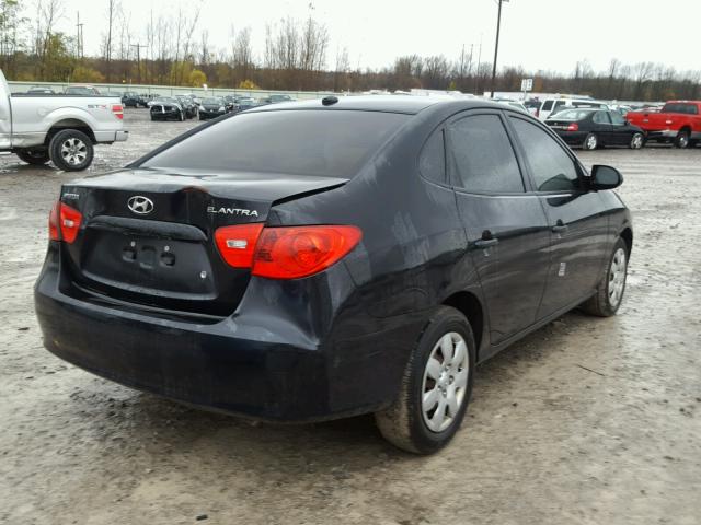 KMHDU46D38U534164 - 2008 HYUNDAI ELANTRA GL BLACK photo 4