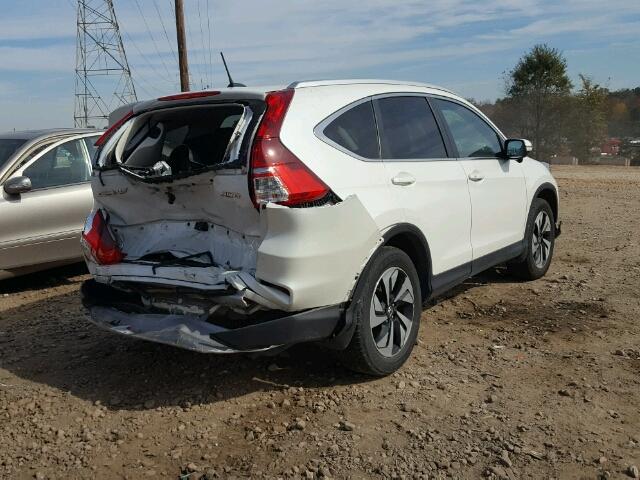 5J6RM4H93FL028043 - 2015 HONDA CR-V TOURI WHITE photo 4