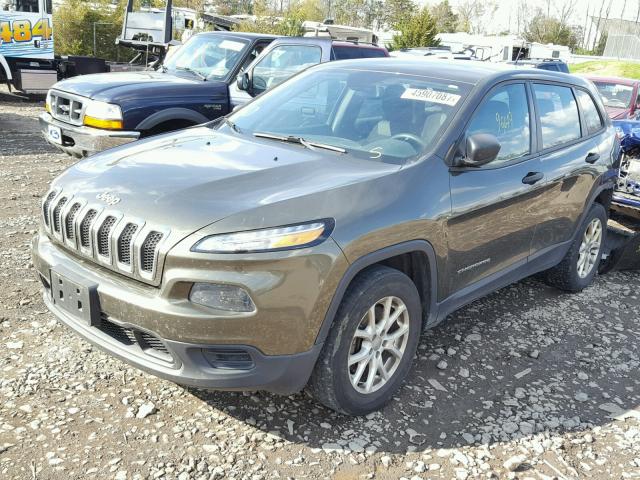 1C4PJMABXFW540979 - 2015 JEEP CHEROKEE S GREEN photo 2