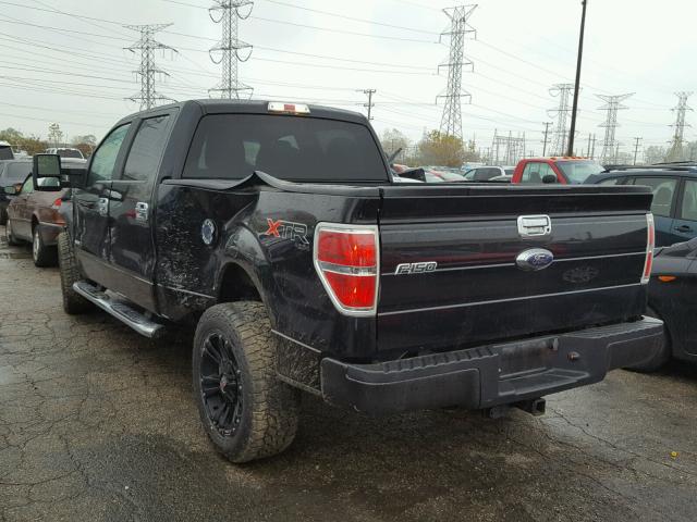 1FTFW1ET4BFC78532 - 2011 FORD F150 BLACK photo 3