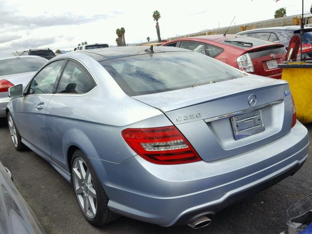 WDDGJ4HB3DG021159 - 2013 MERCEDES-BENZ C 250 BLUE photo 3