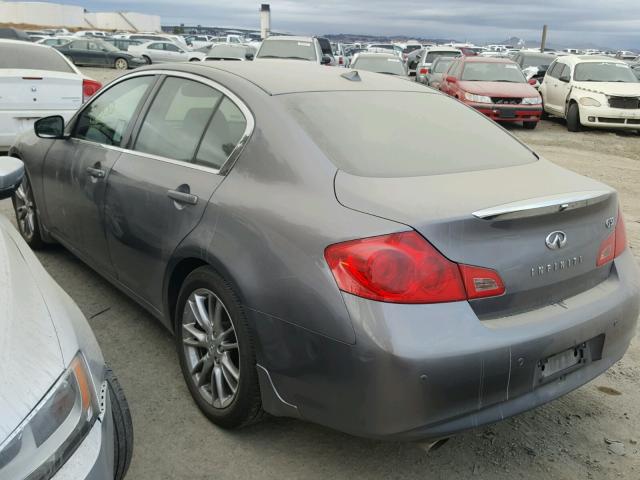 JN1CV6AP2DM300640 - 2013 INFINITI G37 BASE GRAY photo 3