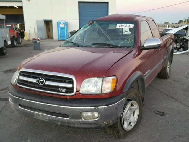 5TBBT44122S282192 - 2002 TOYOTA TUNDRA ACC MAROON photo 2