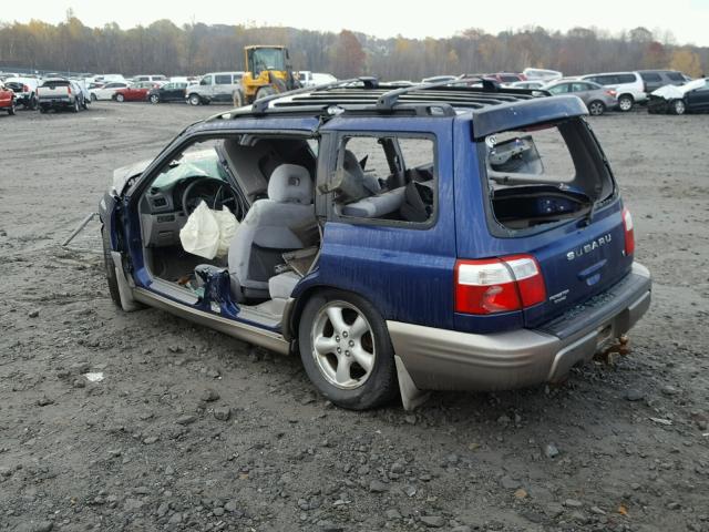 JF1SF65512H729018 - 2002 SUBARU FORESTER S BLUE photo 3