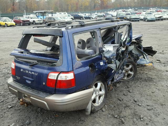 JF1SF65512H729018 - 2002 SUBARU FORESTER S BLUE photo 4