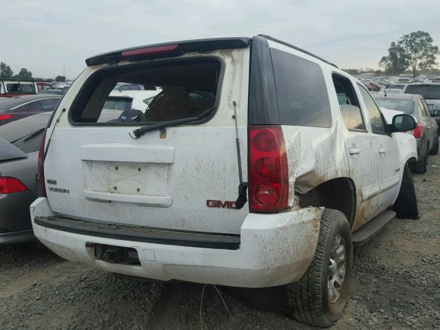 1GKFK13027J291020 - 2007 GMC YUKON WHITE photo 4