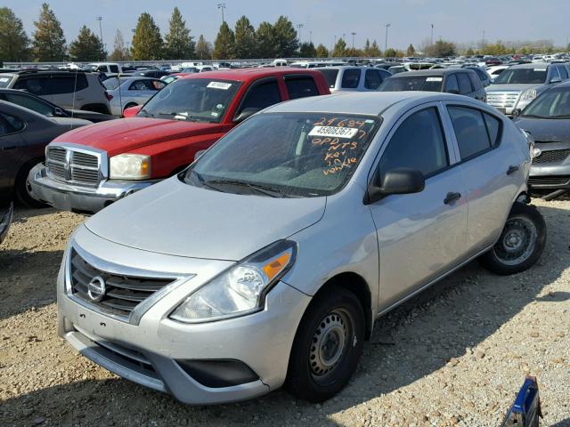 3N1CN7AP6FL853861 - 2015 NISSAN VERSA SILVER photo 2