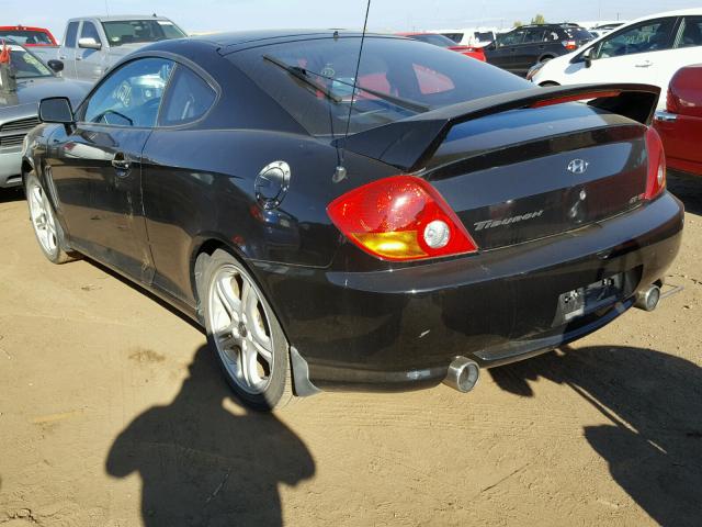 KMHHN65F73U041416 - 2003 HYUNDAI TIBURON GT BLACK photo 3