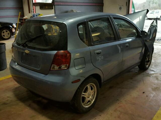 KL1TD666X6B647350 - 2006 CHEVROLET AVEO BASE BLUE photo 4