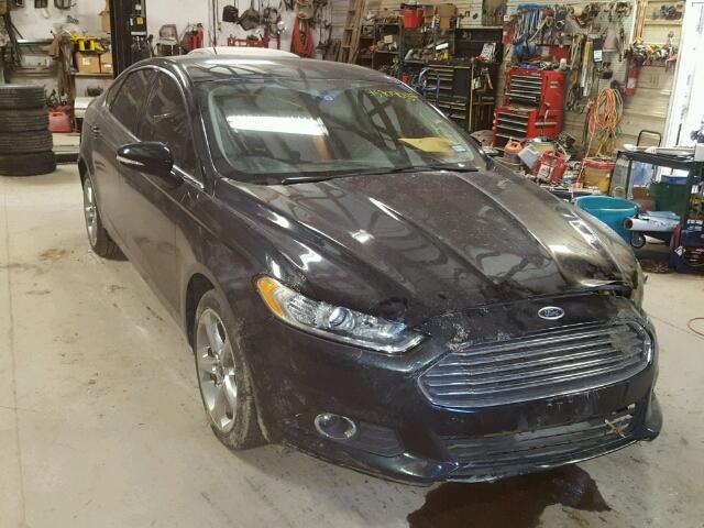 3FA6P0H7XER201182 - 2014 FORD FUSION SE BLACK photo 1