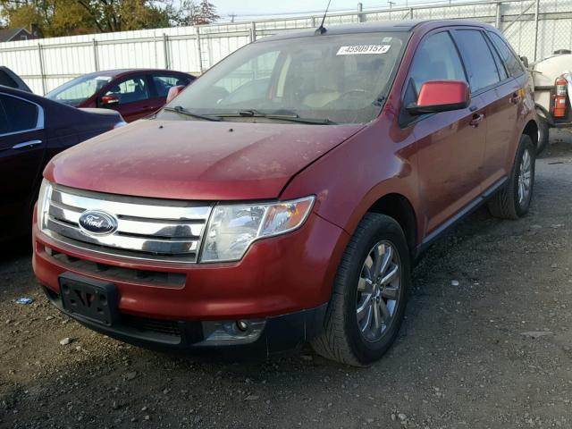 2FMDK48CX8BA30999 - 2008 FORD EDGE SEL RED photo 2