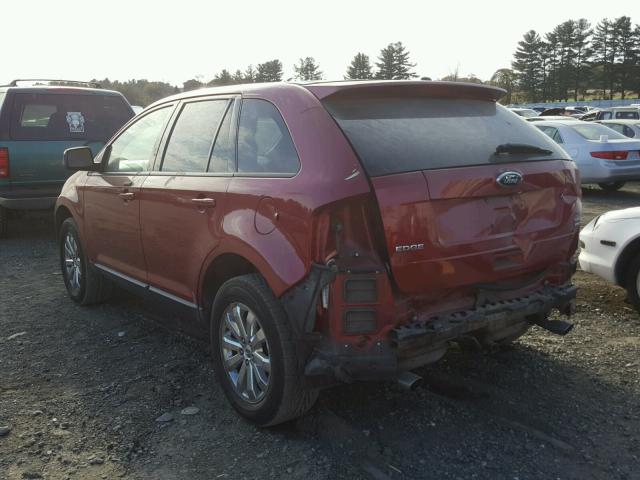 2FMDK48CX8BA30999 - 2008 FORD EDGE SEL RED photo 3