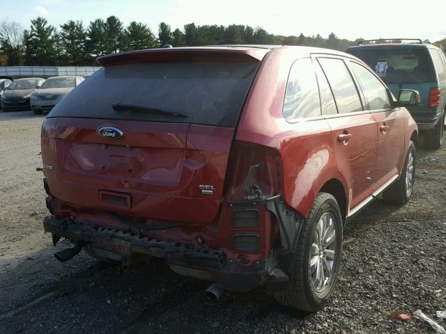 2FMDK48CX8BA30999 - 2008 FORD EDGE SEL RED photo 4