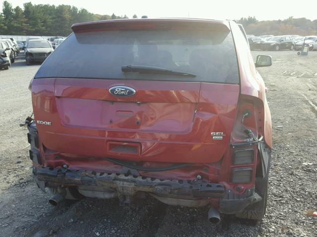 2FMDK48CX8BA30999 - 2008 FORD EDGE SEL RED photo 9