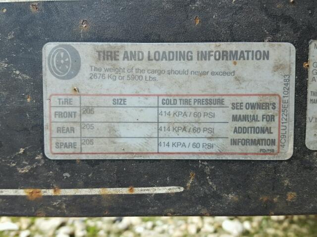 4C9LU1225EE102483 - 2014 UTILITY TRAILER BROWN photo 10