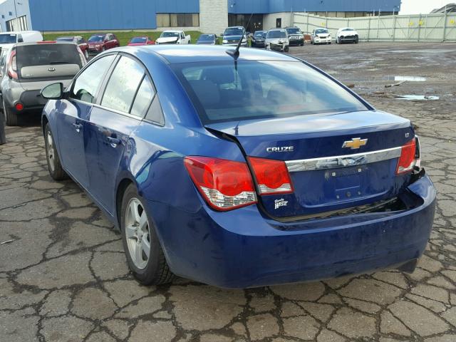 1G1PF5SC5C7293965 - 2012 CHEVROLET CRUZE LT BLUE photo 3