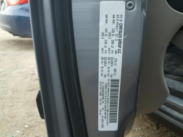 2C4RDGBGXDR607890 - 2013 DODGE GRAND CARA GRAY photo 10