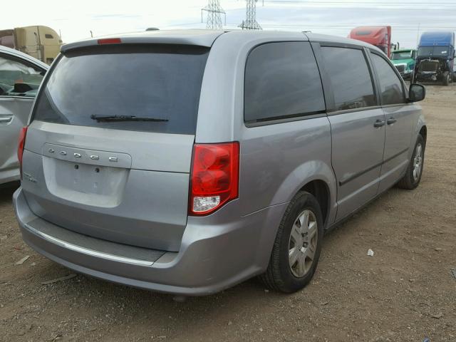 2C4RDGBGXDR607890 - 2013 DODGE GRAND CARA GRAY photo 4