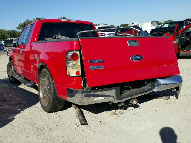 1FTPX12V86NB45680 - 2006 FORD F150 RED photo 3