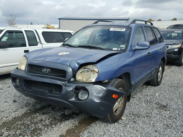 KM8SC13D52U202358 - 2002 HYUNDAI SANTA FE G BLUE photo 2