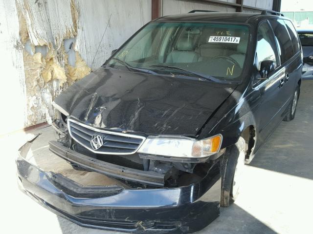 5FNRL18903B073527 - 2003 HONDA ODYSSEY EX BLACK photo 2