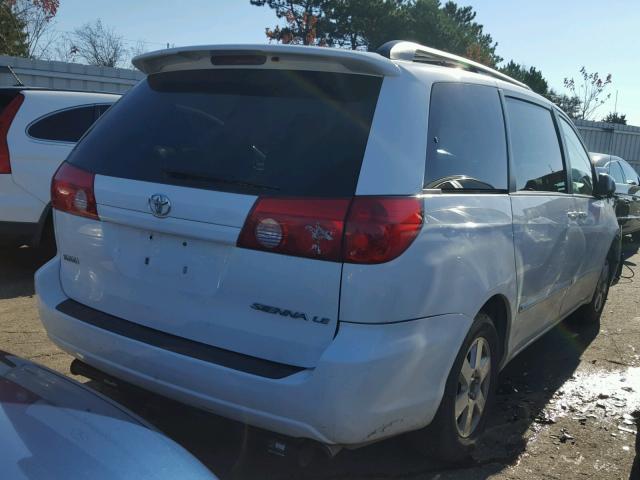 5TDZK23C79S266564 - 2009 TOYOTA SIENNA CE WHITE photo 4