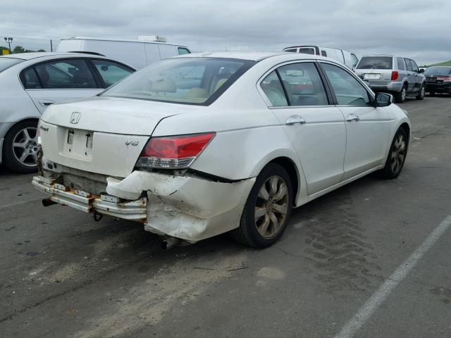 1HGCP36869A021306 - 2009 HONDA ACCORD EXL WHITE photo 4