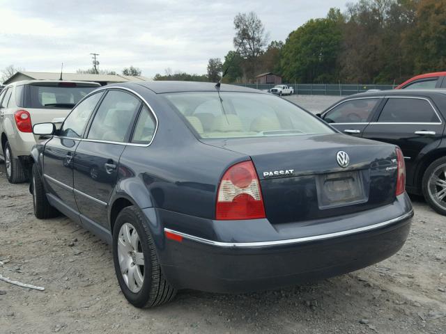 WVWTH63B11P213196 - 2001 VOLKSWAGEN PASSAT GLX GRAY photo 3