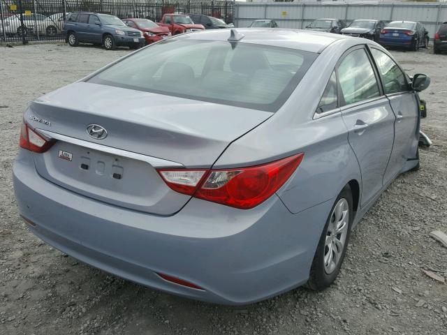 5NPEB4AC7BH200153 - 2011 HYUNDAI SONATA GLS BLUE photo 4