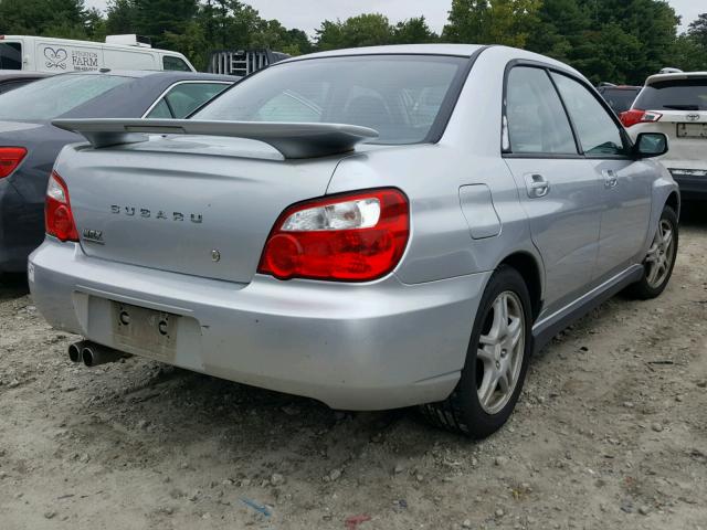 JF1GD29684H509546 - 2004 SUBARU IMPREZA WR SILVER photo 4