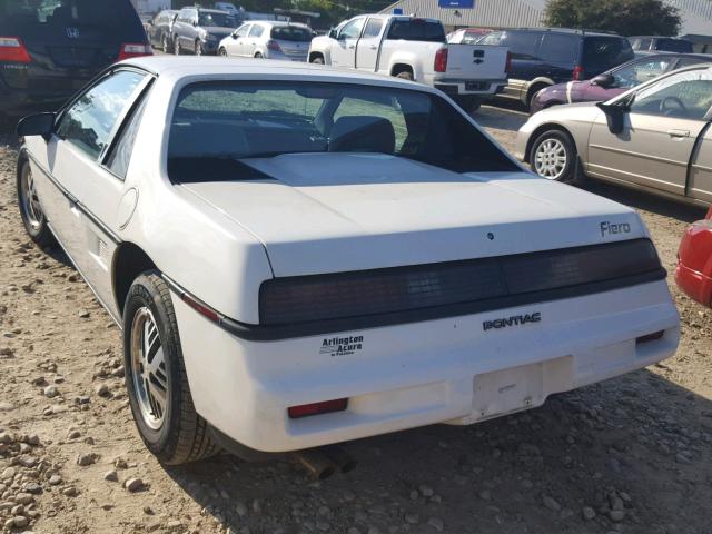 1G2PE11R1HP242211 - 1987 PONTIAC FIERO WHITE photo 3