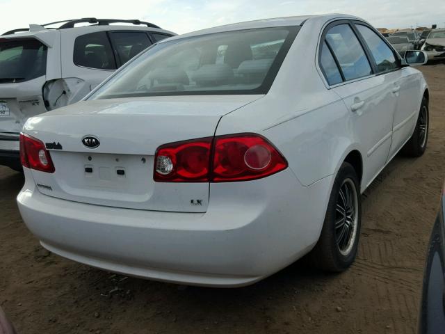 KNAGE123185168142 - 2008 KIA OPTIMA LX WHITE photo 4