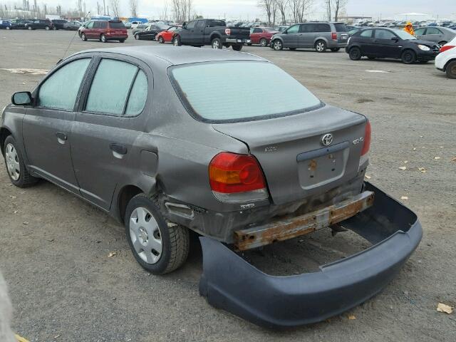 JTDBT123835048351 - 2003 TOYOTA ECHO GRAY photo 3