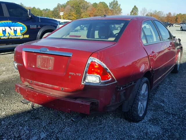 3FAHP08137R141785 - 2007 FORD FUSION RED photo 4