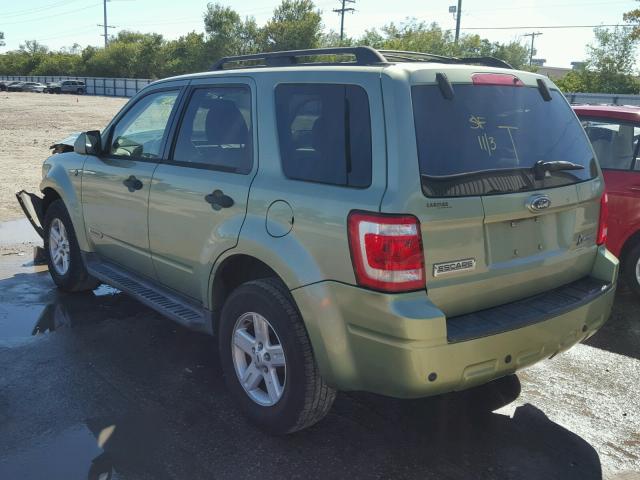 1FMCU49H88KA46284 - 2008 FORD ESCAPE GREEN photo 3