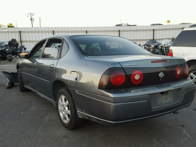 2G1WF52EX59131747 - 2005 CHEVROLET IMPALA CHARCOAL photo 3