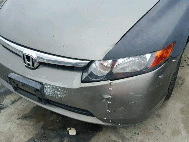 2HGFA16886H525968 - 2006 HONDA CIVIC EX GRAY photo 9