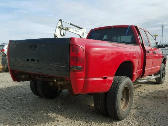 3D7MU48C33G852683 - 2003 DODGE RAM 3500 S RED photo 4