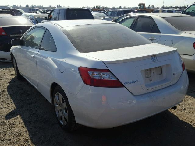 2HGFG11698H559036 - 2008 HONDA CIVIC LX WHITE photo 3