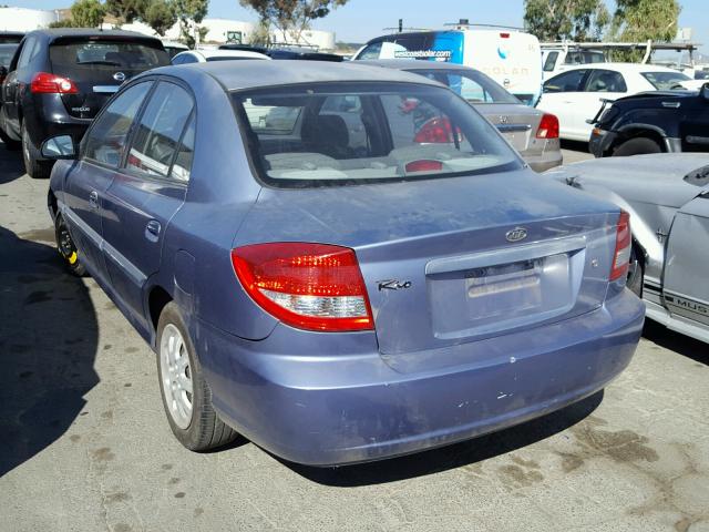 KNADC125246338779 - 2004 KIA RIO BLUE photo 3