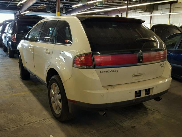 2LMDU88C98BJ37631 - 2008 LINCOLN MKX WHITE photo 3