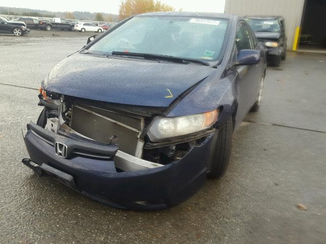 2HGFG12628H536499 - 2008 HONDA CIVIC BLUE photo 2